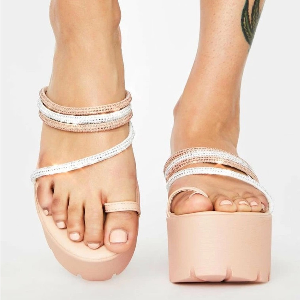 Azalea Wang | Pink Toyama Platform Sandals
